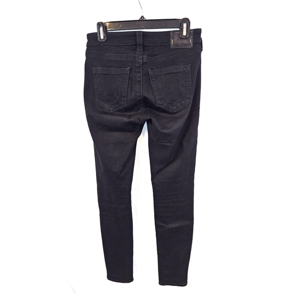 True Religion Size 4 Black Jeans Jennie Curvy Skinny - Picture 2 of 5
